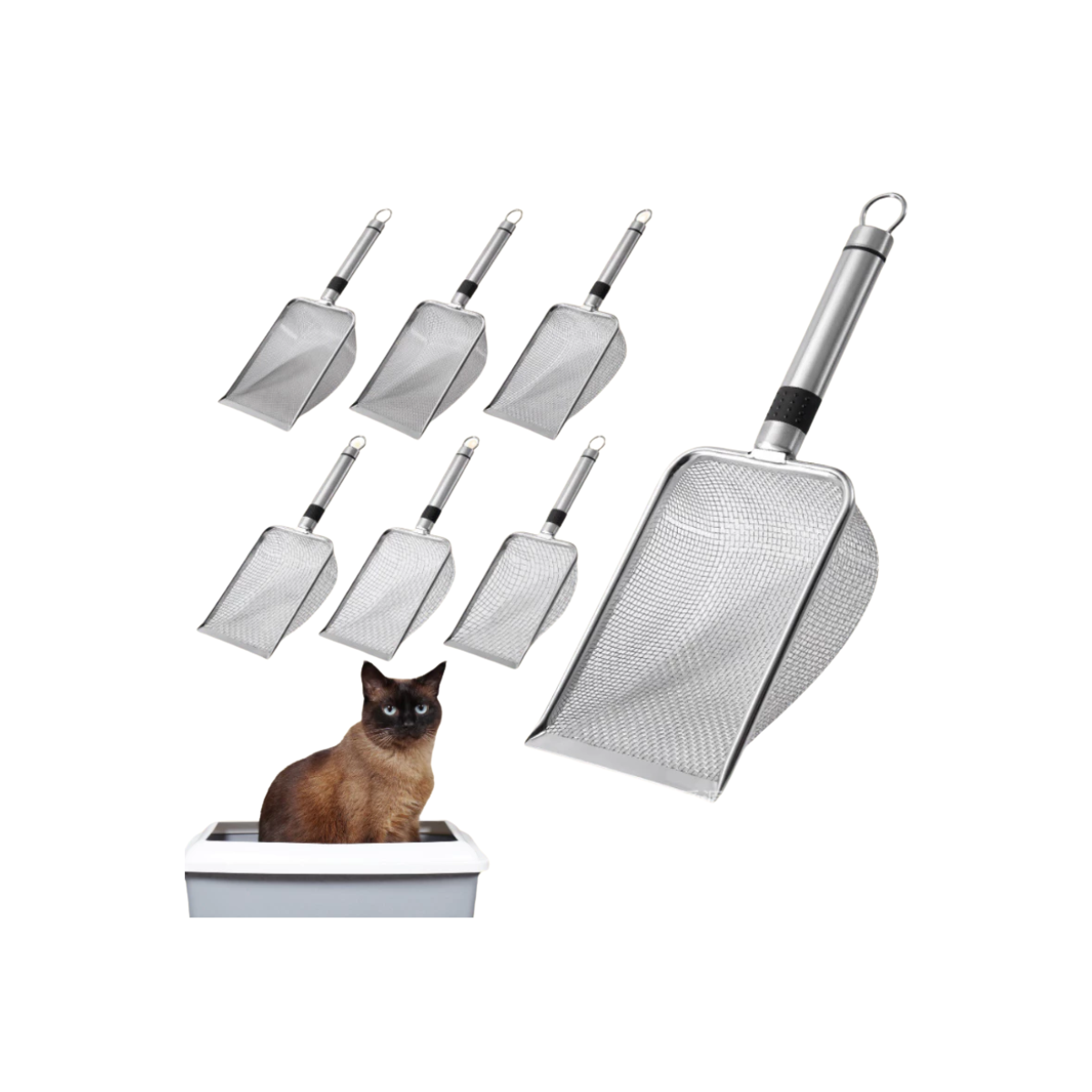 Stainless Steel Cat Litter Scoop
