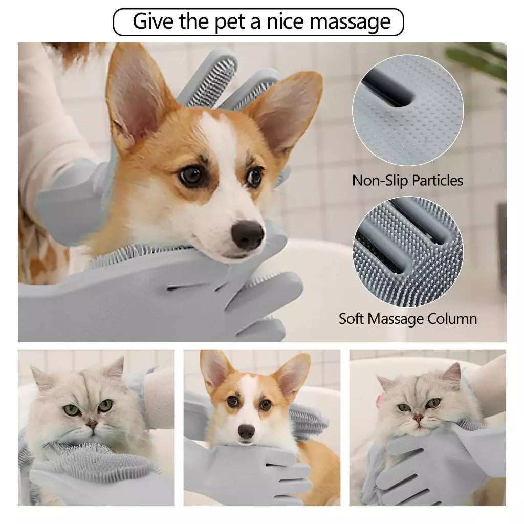 Pet Grooming Glove Silicone