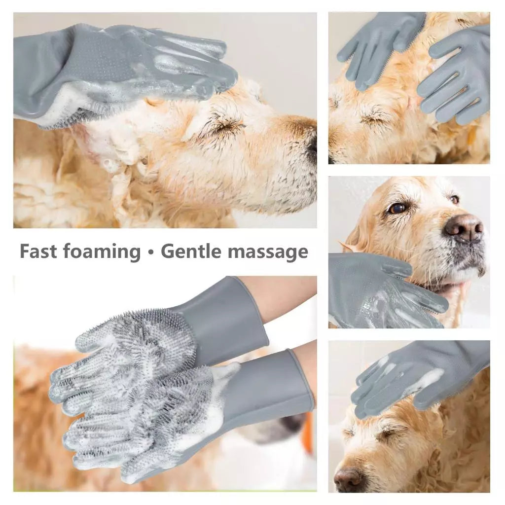 Pet Grooming Glove Silicone
